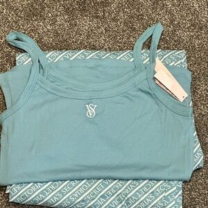 Victoria's Secret Teal Pajama Set (tank and pants)